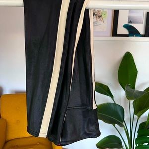 Faux Leather Side-Striped SPANX Leggings
